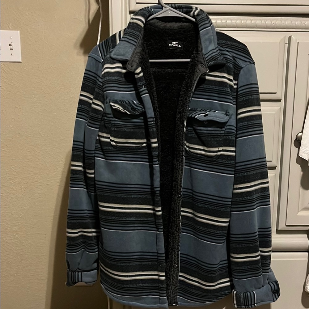 O'Neill Lightweight Blue and Black Shirt Jacket